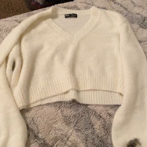 Fuzzy Crop Sweater